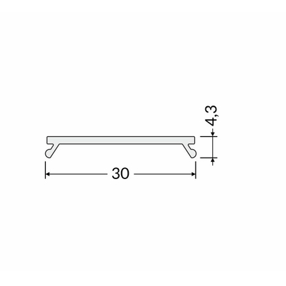 LED juostos profilio dangtelis C9 CLICK, juodas, 20m ritė