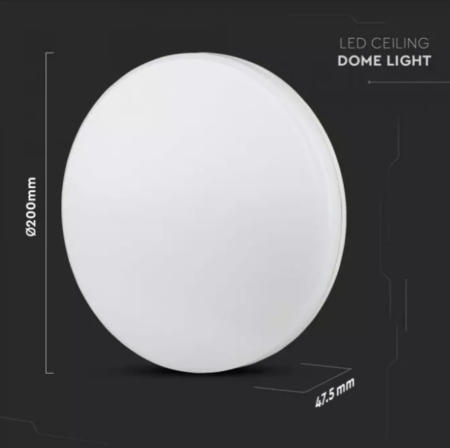 15W LED paviršinis šviestuvas, baltas, 3000K, IP44