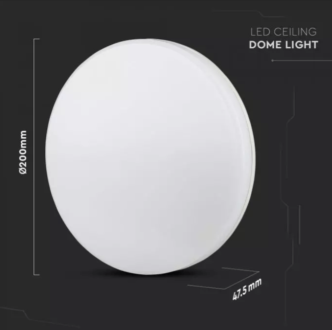 15W LED paviršinis šviestuvas, baltas, 3000K, IP44