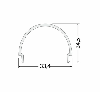 LED juostos profilio dangtelis D9 CLICK, baltas, 3m - Image 2