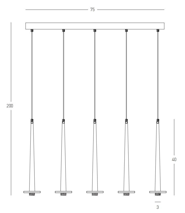 15W LED pakabinamas šviestuvas, baltos/juodos sp., 3000K, dimeriuojamas, 22112