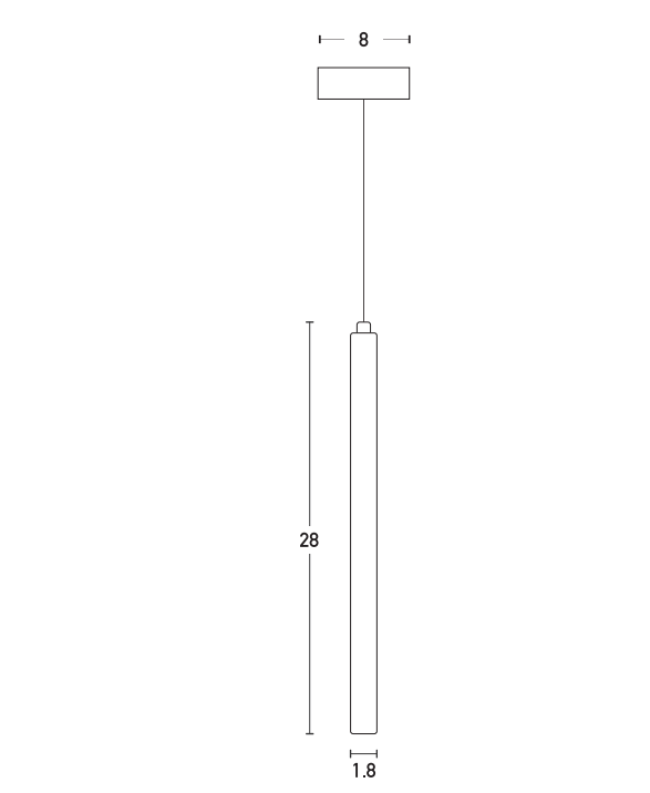 3W LED pakabinamas šviestuvas, juodas, 2700K, 17009