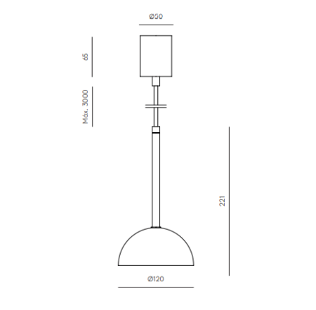 9W LED pakabinamas šviestuvas DUSSA, juodas, 2700K, dimeriuojamas