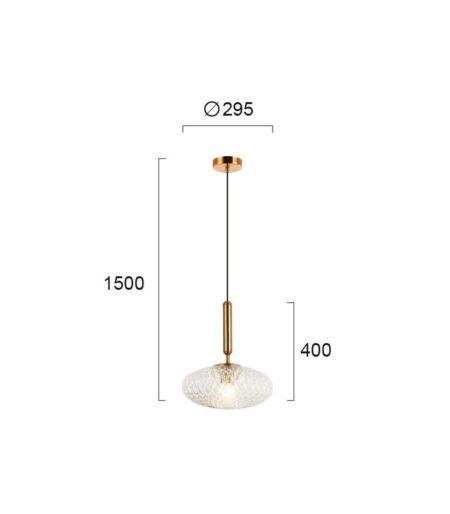 Pakabinamas šviestuvas ESTER, E27, vario sp. korpusu, 4225600