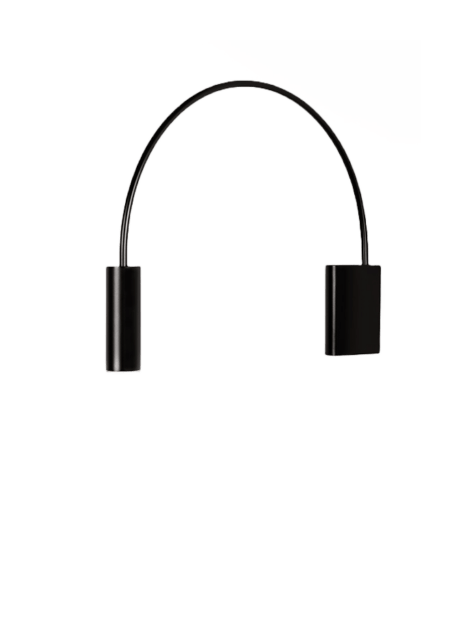 6,2W LED sieninis šviestuvas VOLTA, juodas, 3000K