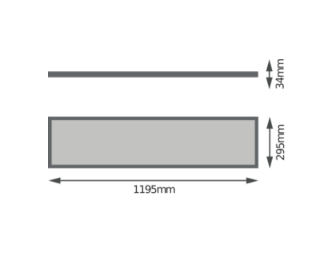 32W LED panelė PANEL 4IN1, 1200x300mm, balta, 3000K, UGR19
