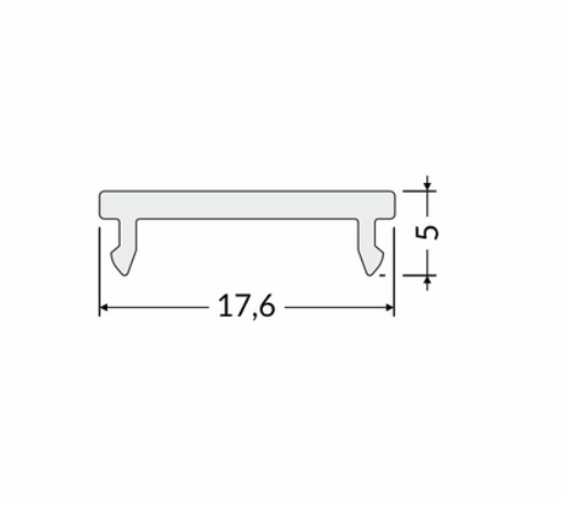 LED juostos profilio dangtelis F CLICK, baltas, 3m
