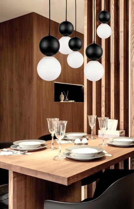Pakabinamas šviestuvas STONE, G9, juodos/baltos sp., 4236700