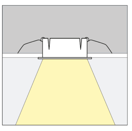 10W LED įleidžiamas/užglaistomas šviestuvas MEXA, juodas, 3000K