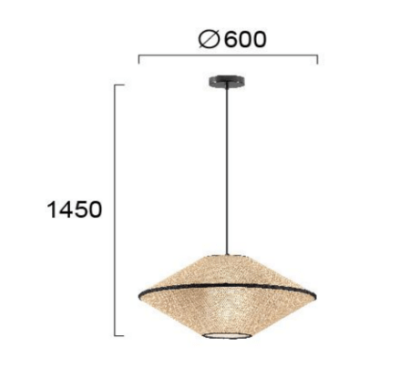 Pakabinamas šviestuvas AMICA, E27, smėlio sp./juodas, 4270100