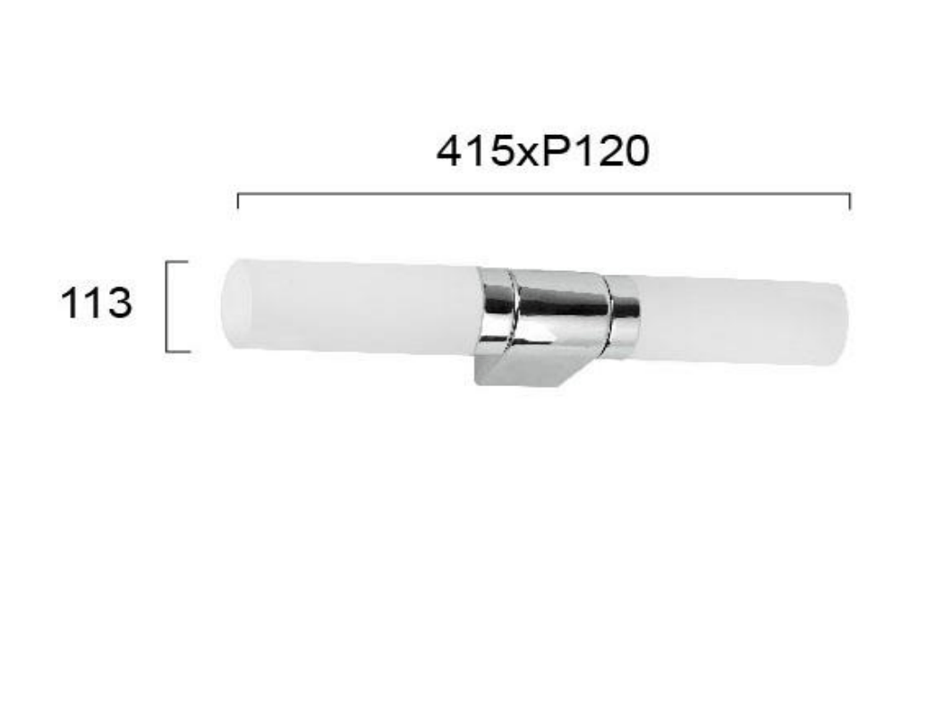 Sieninis šviestuvas ROBERT, E14, baltos/chromo sp., IP44, 4104900