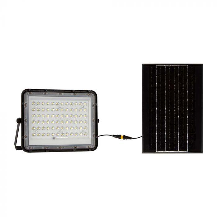 15W LED prožektorius su saulės baterija, juodas, 4000K - Image 2