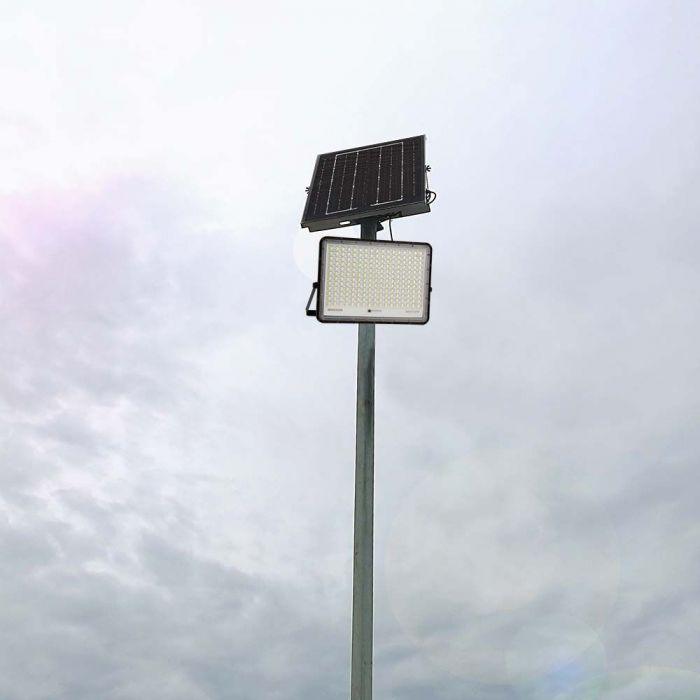 30W LED prožektorius su saulės baterija, juodas, 6400K - Image 2