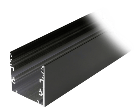 LED juostos profilis PHIL53, juodas, 2m