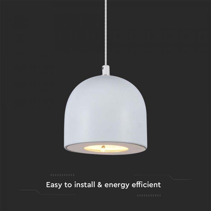 8,5W LED pakabinamas šviestuvas, baltas, 3000K - Image 3