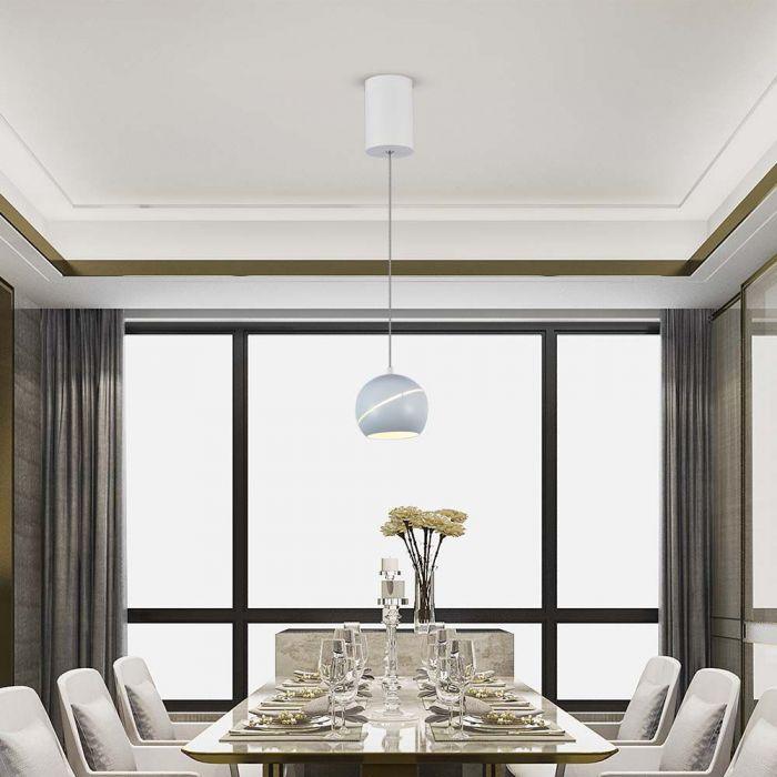 8,5W LED pakabinamas šviestuvas, baltas, 3000K
