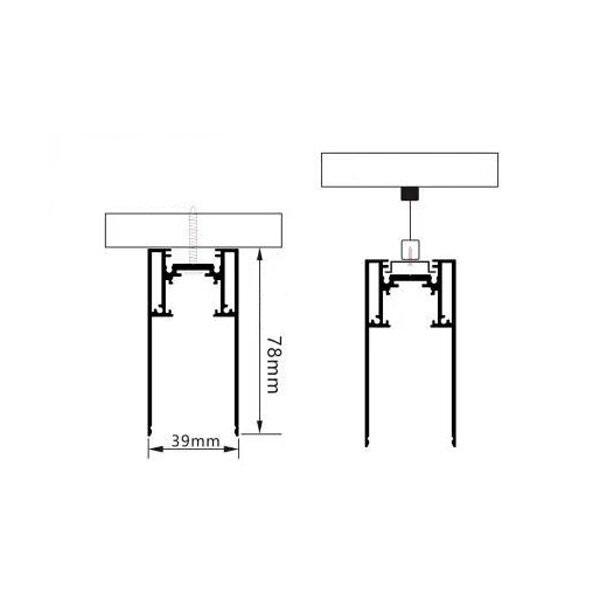 Magnetinis bėgelis OPTONICA S35, baltas, 2m
