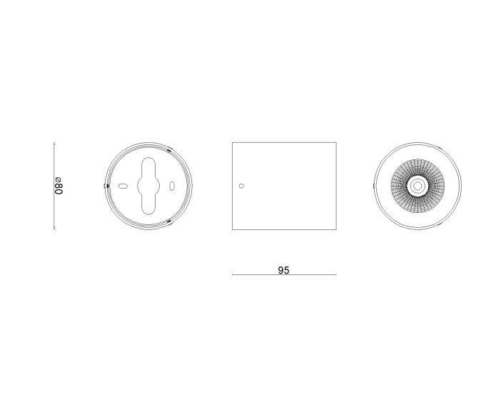 10W LED paviršinis šviestuvas MATE, baltas, 4000K