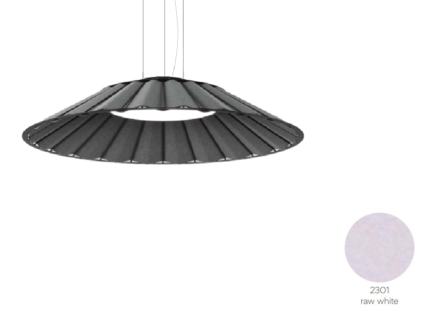 30W LED pakabinamas akustinis šviestuvas CONE L, baltas, 3000K - Image 2