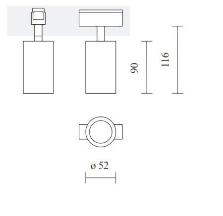 15W LED šviestuvas SPOT į magnetines sistemas INSIGHT, baltas, 3000K, DALI