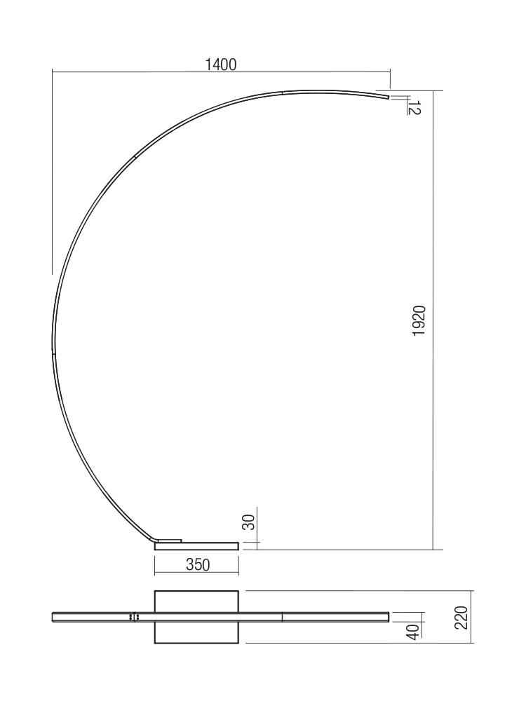 16W LED toršeras CARVER, juodas, 3000K, dimeriuojamas - Image 2