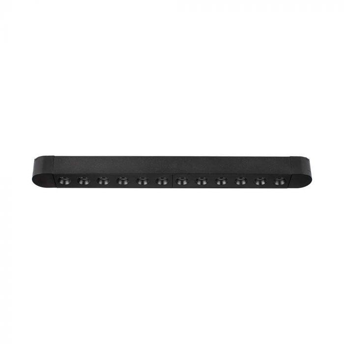 12W LED šviestuvas į magnetinius bėgelius ULTRA THIN, juodas, 6400K - Image 2