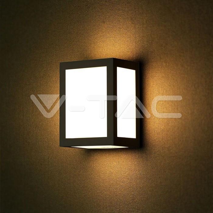 12W LED sieninis šviestuvas, juodas, 3000K