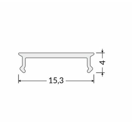 LED juostos profilio dangtelis C3 CLICK, juodas, 3m