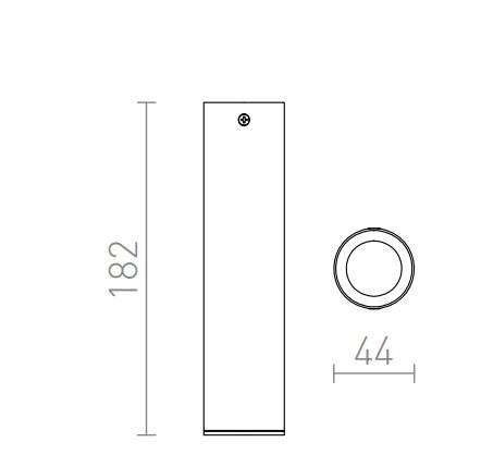 4W LED paviršinis šviestuvas RIGA 18 CEILING, chromo sp., 3000K, 38°