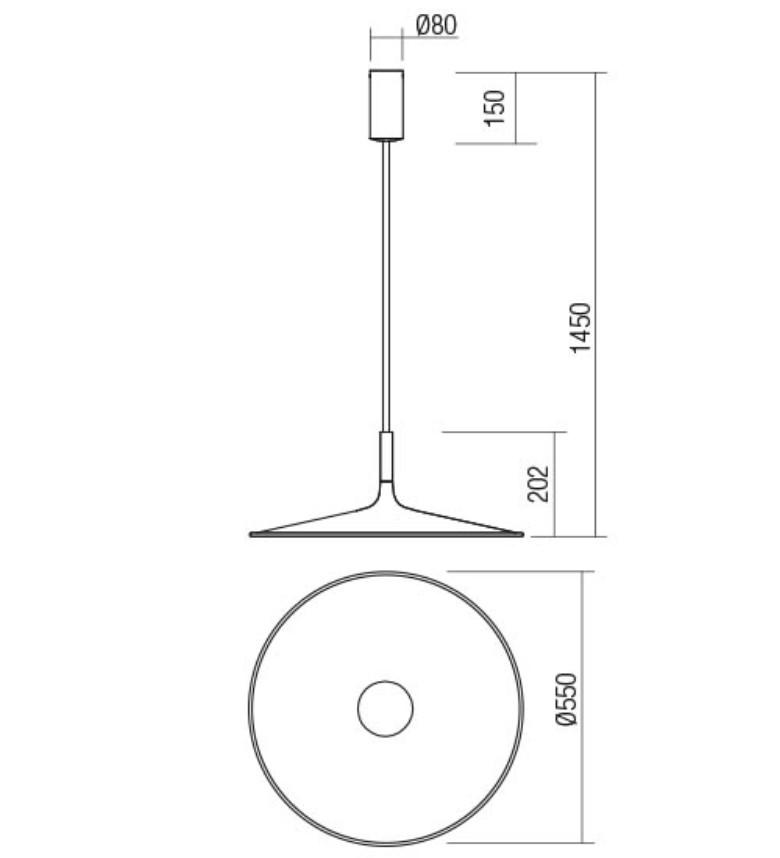 25W LED pakabinamas šviestuvas KAI, baltas, 3000K, 55cm, 01-3039 - Image 2