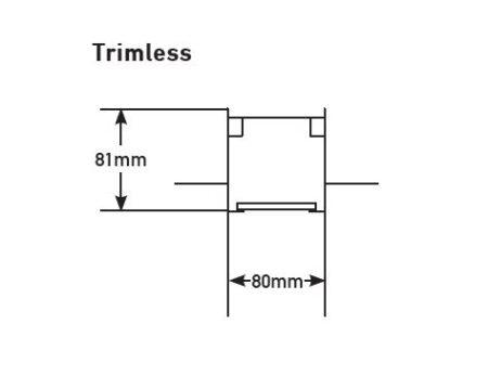 23W LED užglaistomas šviestuvas FI ALPHA TRIMLESS, 0,6m, baltas, 3000K, dimeriuojamas