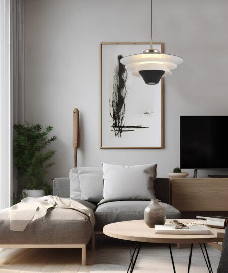 5W LED pakabinamas šviestuvas MANLEY, juodos/baltos sp., 3000K, 4308600
