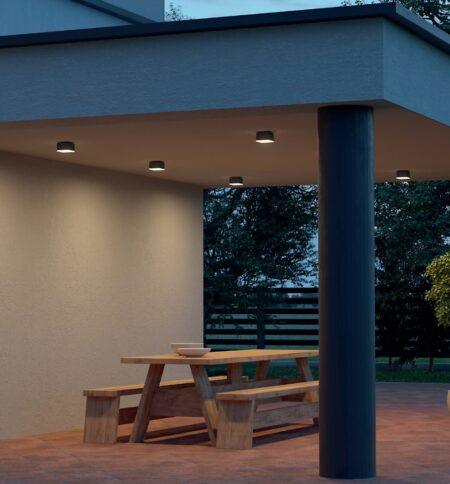 9W LED paviršinis fasado šviestuvas AKRON, tamsiai pilkas, 3000K, IP54, 90107