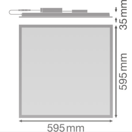 43W 60x60 panelė BIOLUX HCL, 2700-6500K, CRI90