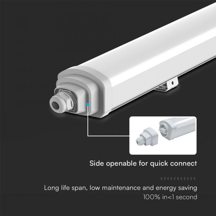 18W LED šviestuvas T8, 60cm, baltas, 6500K, SAMSUNG LED chip - Image 2