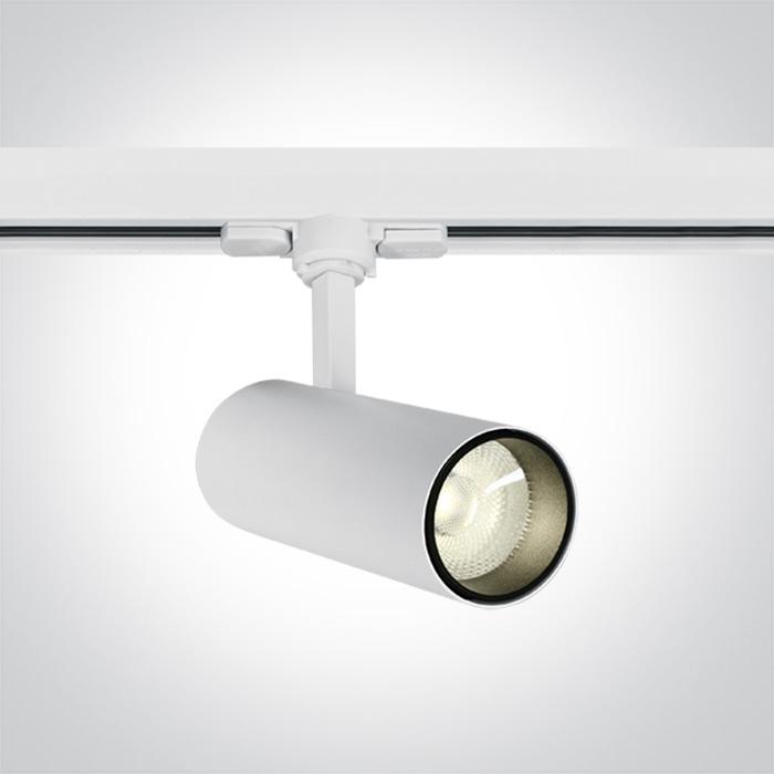 10W LED šviestuvas į bėgelius, baltas, 3000K, 65642AT/W/W