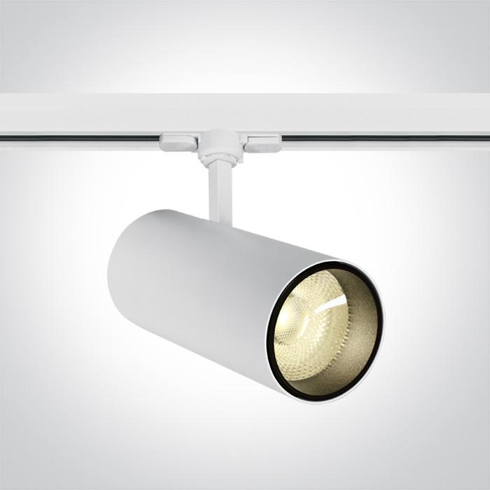 30W LED šviestuvas į bėgelius, baltas, 3000K, 65642CT/W/W