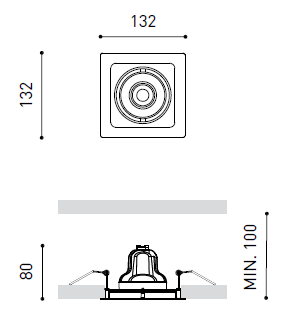 10,5W LED įleidžiamas šviestuvas TWIST, 3000K (šiltai balta), baltas