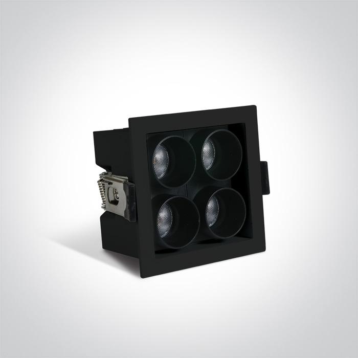 10W COB LED įleidžiamas šviestuvas, juodas, 3000K, 50406C/B/W