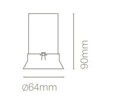 13W LED užglaistomas šviestuvas TIDY, juodas, 3000K, 40º, DALI - Image 2