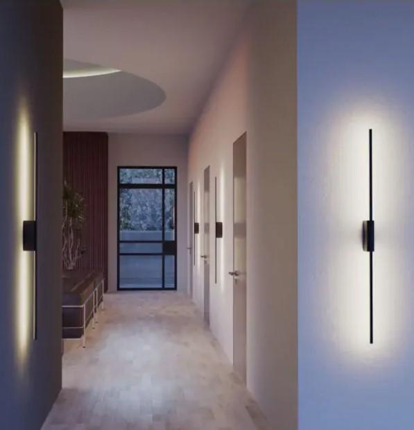 24W LED sieninis šviestuvas STICK, juodas, 3000K, dimeriuojamas sensoriumi, 01-2791