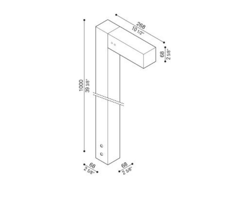 10W LED pastatomas lauko šviestuvas FLAG 200 BOLLARD, antracito sp. (RAL7021), 3000K, 30°, dimeriuojamas - Image 2