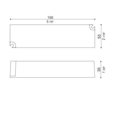 60W LED maitinimo šaltinis, 24V, IP67, dimeriuojamas