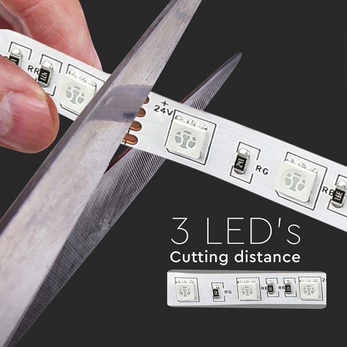 10W/m LED juosta V-TAC, 24V, 60LED/m, 3000K, 5 metrų ritė - Image 2