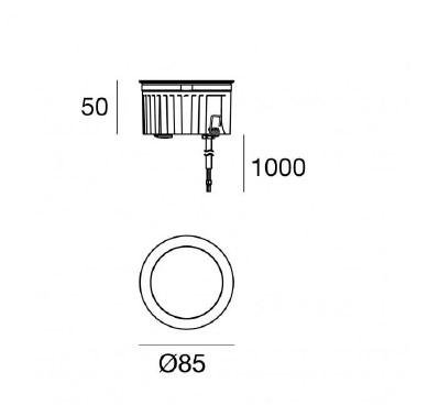 8W LED įleidžiamas lauko šviestuvas ORMA_AB, juodas, 3000K, IP68 - Image 2