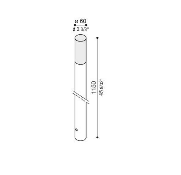 6,5W LED lauko šviestuvas LINE POST H1000, juodas, 3000K - Image 2