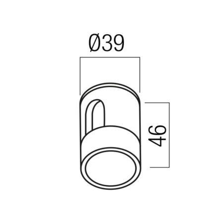 Šviečiančio kabelio XLOOP 18MM laikiklis