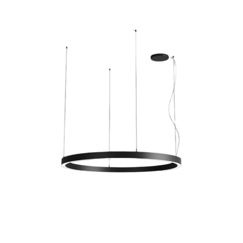 75W LED paviršinis/pakabinamas šviestuvas XAMBIT, juodas, 3000K