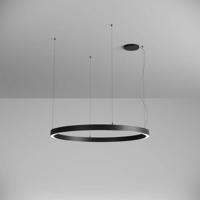 75W LED paviršinis/pakabinamas šviestuvas XAMBIT, juodas, 3000K - Image 2