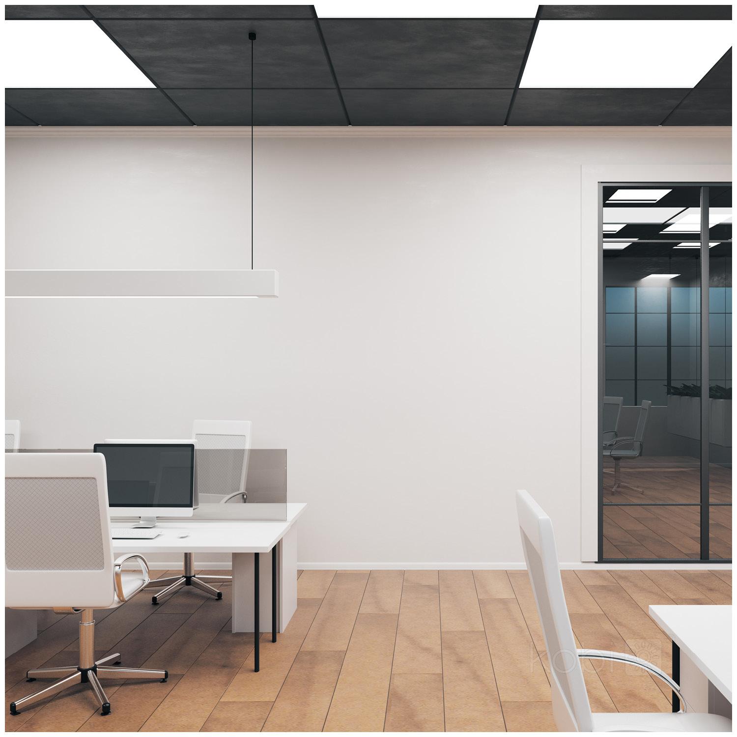 36W LED paviršinė/įleidžiama panelė BRISBANE PREMIUM, juoda, 4000K